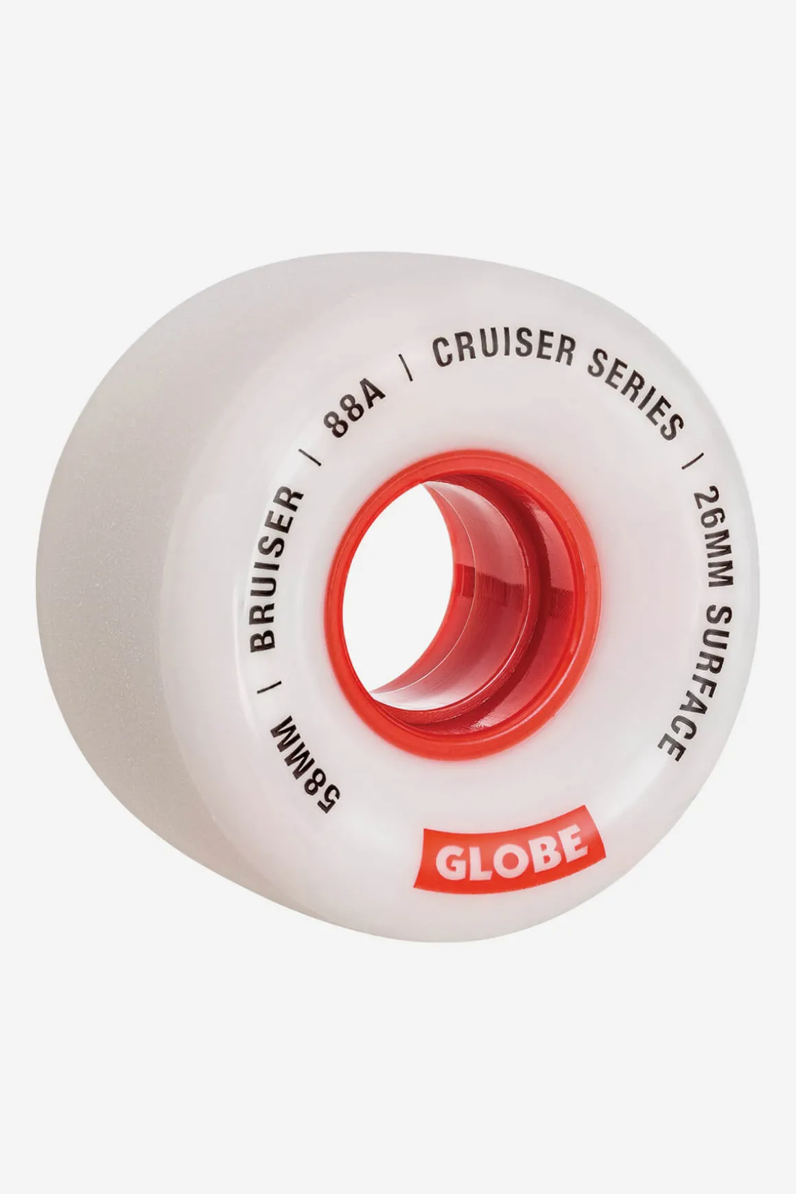 bruiser_cruiser__whitered__skateboard_wheel_mm_whitered_0-1.webp Sale Bruiser Cruiser - White/Red - Skateboard Wheel 58mm Wheels | Components