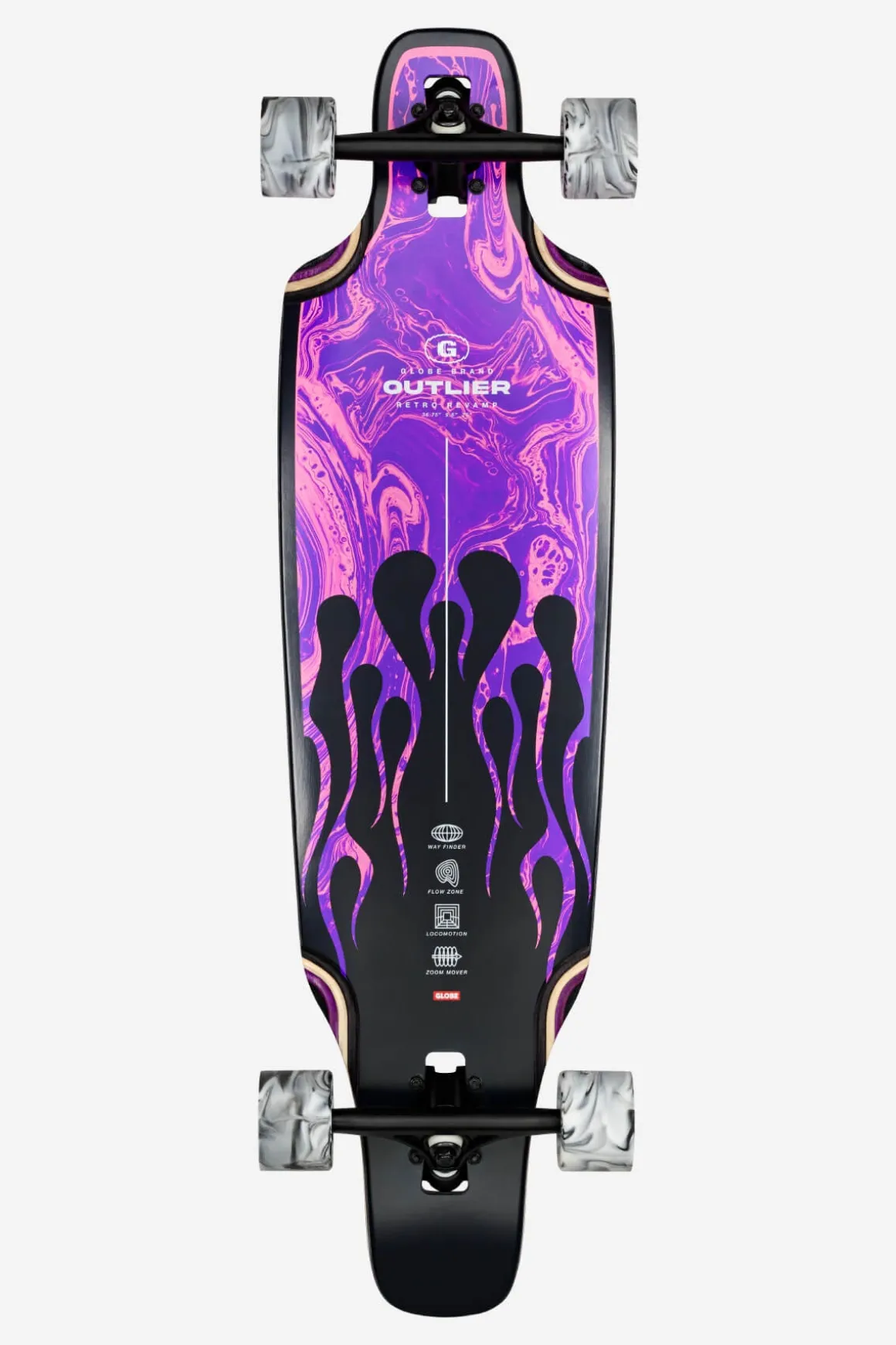 outlier__purple_flames___longboard_0.webp Hot Outlier - - 36" Longboard Longboards