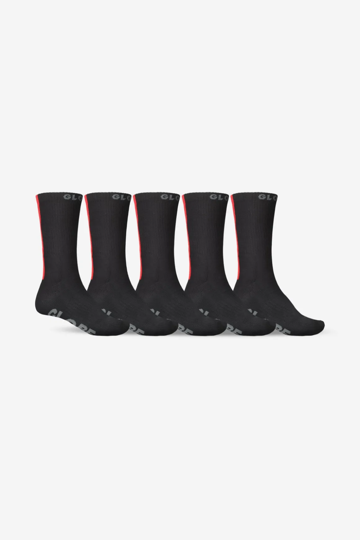 stripe_hi_crew_sock__pack__blackred_1.webp Hot Stripe Hi Crew Sock 5 Pack - Socks